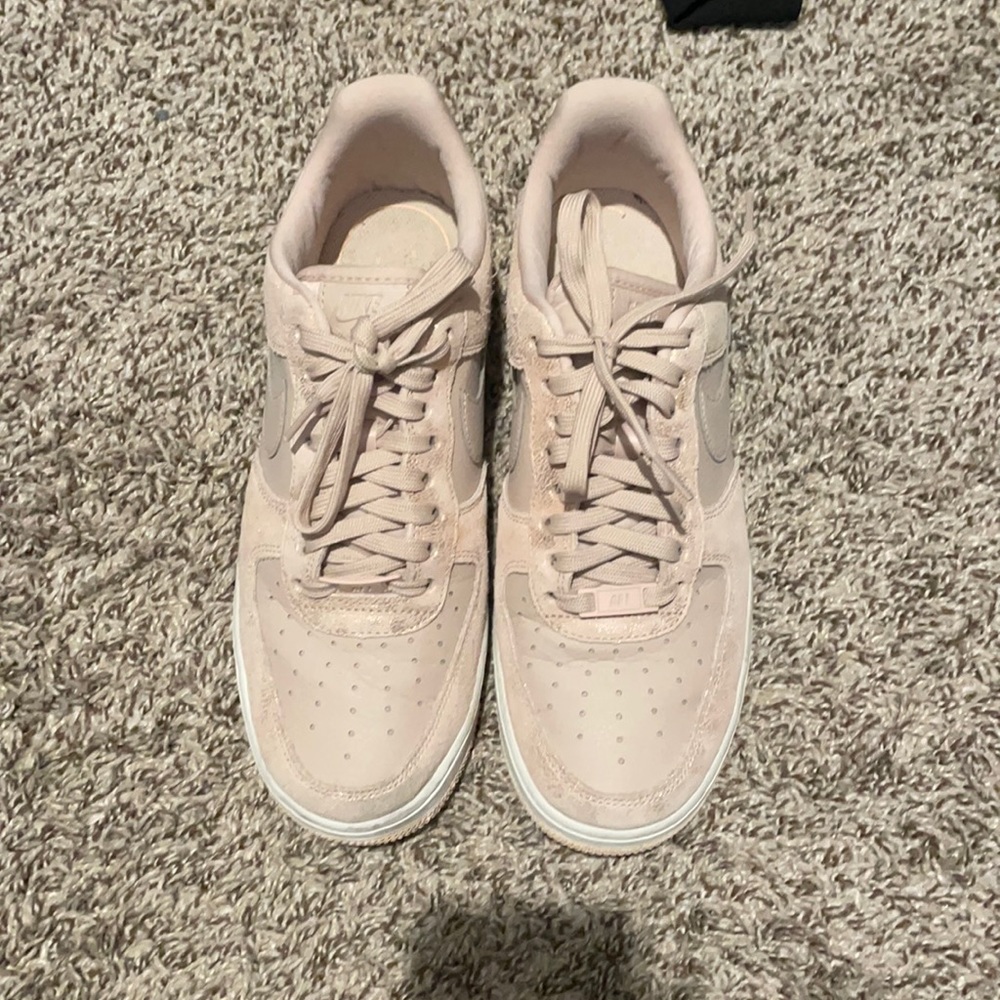 Cute light pink Nike Air Force one.